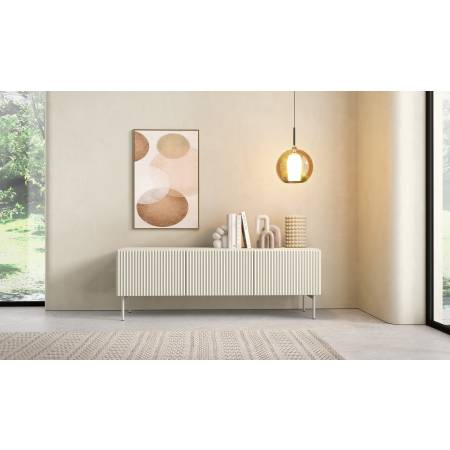 Duza szafka pod telewizor kaszmir 147 cm 3-drzwiowa MIGEL